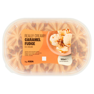 ASDA Caramel Fudge Ice Cream 900ml