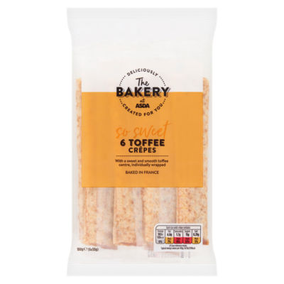 The BAKERY at ASDA Toffee Crêpes 6 x 30g (180g)