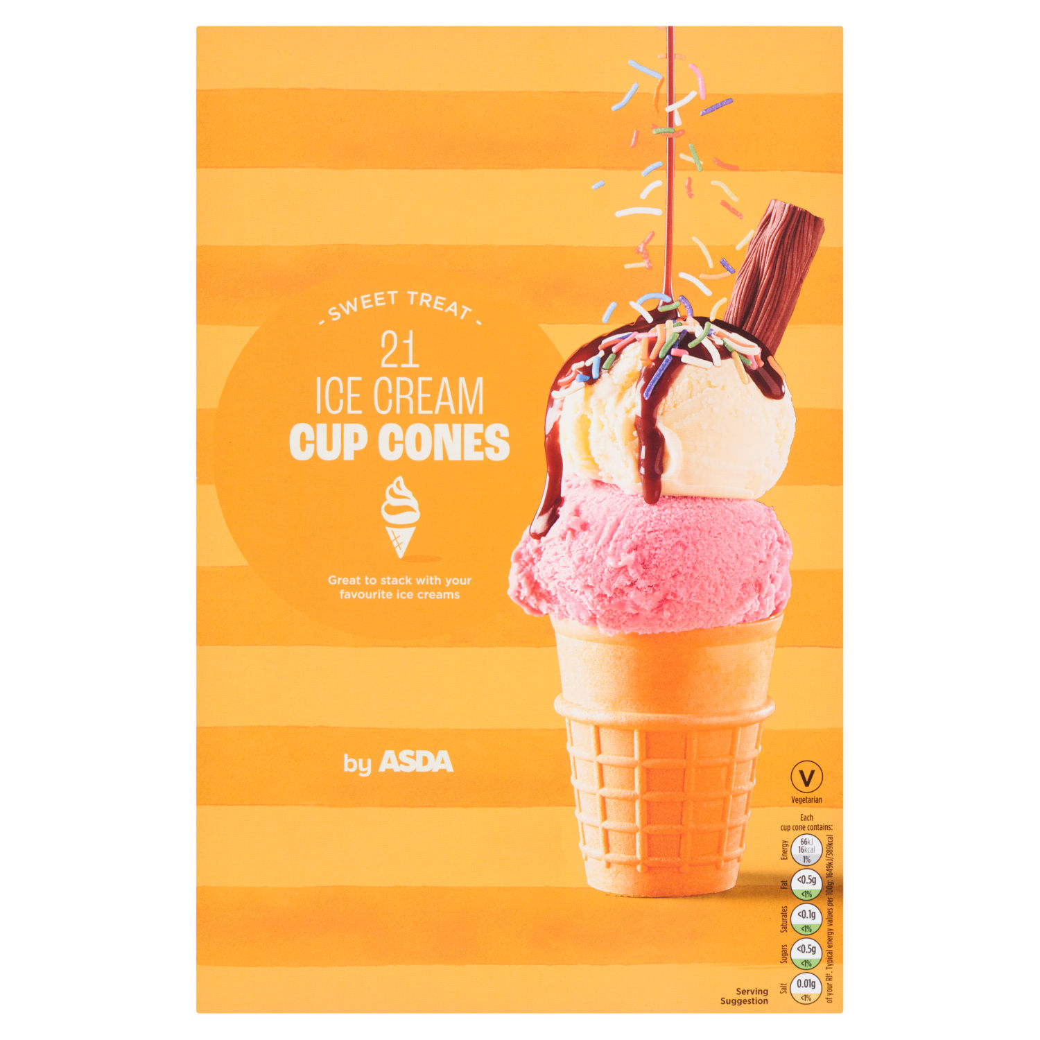 ASDA 21 Ice Cream Cup Cones with Sweetener