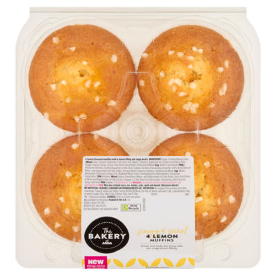 The BAKERY at ASDA The Bakery 4 Lemon Muffins