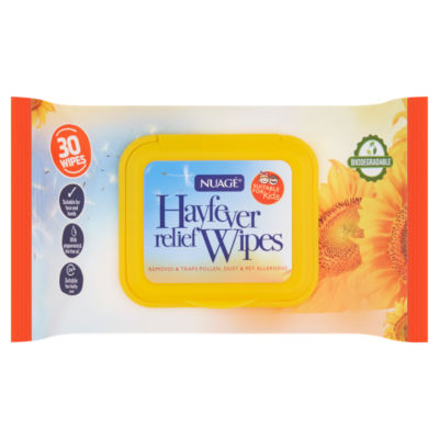 NUAGE Hayfever Relief 30 Wipes
