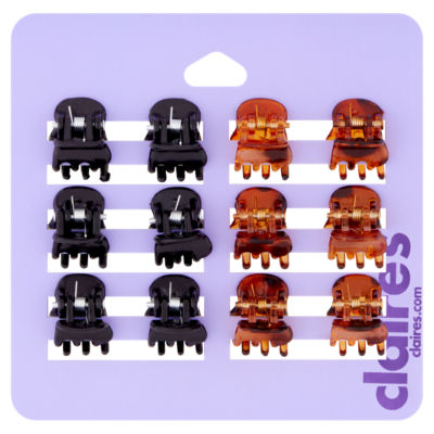 Claires 12 Mini Tort Hair Claws