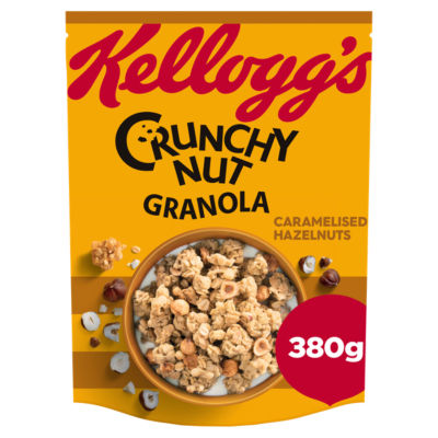 Kelloggs Crunchy Nut Caramelised Hazelnut Breakfast Granola 380g