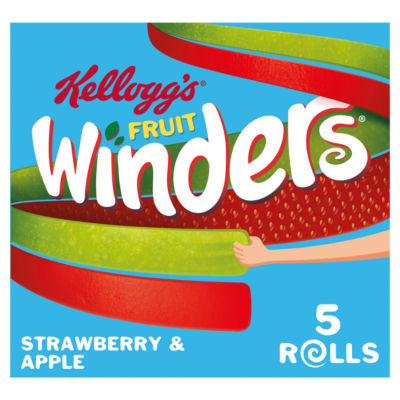 Kellogg's Fruit Winders Doubles Strawberry & Apple Snack Rolls 5X17g