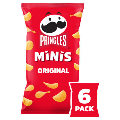 Pringles Minis Original Multipack Crisps 6x20g, folic acid free