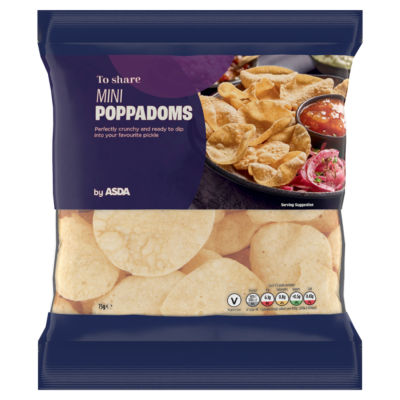 ASDA To Share Mini Poppadoms 75g