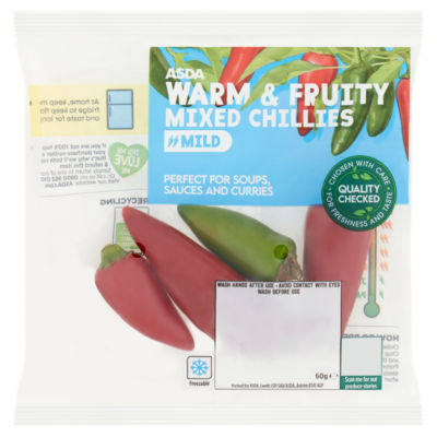 ASDA Warm & Fruity Mixed Chillies 60g