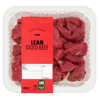 ASDA Lean Diced Beef 400g