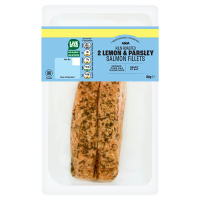 ASDA 2 Kiln Roasted Lemon & Parsley Salmon Fillets 180g