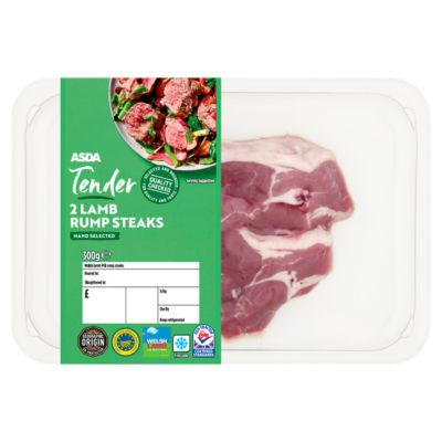 ASDA Tender 2 Lamb Rump Steaks 300g