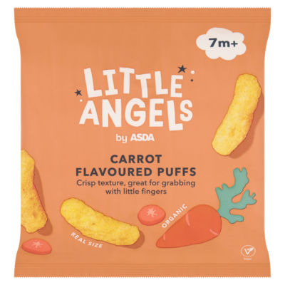 LITTLE ANGELS by ASDA Little Angels Carrot Flavoured Puffs 7m+ 20g