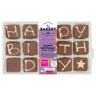 The BAKERY at ASDA Happy Birthday Cake Cubes