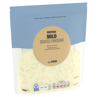 ASDA Grated Mild British Cheddar 250g