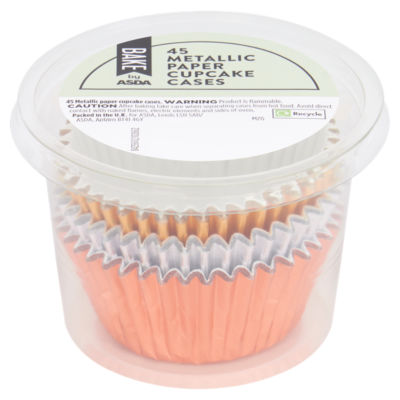 BAKE by ASDA BAKE by  45 Metallic Paper Cupcake Cases