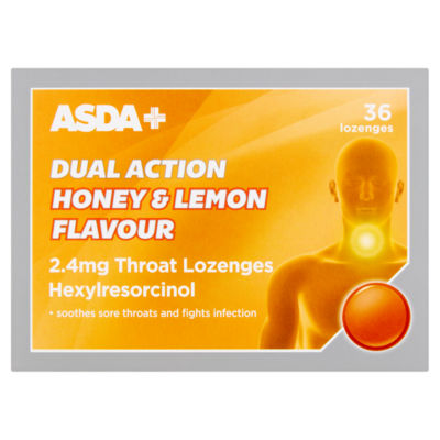 ASDA Dual Action Honey & Lemon Flavour 36 Lozenges