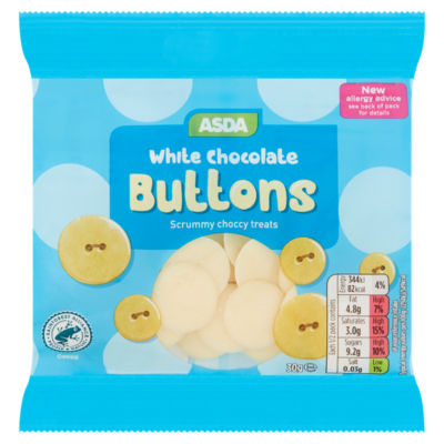 ASDA White Chocolate Buttons 30g