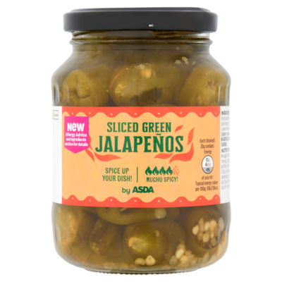 ASDA Sliced Green Jalapeños 340g
