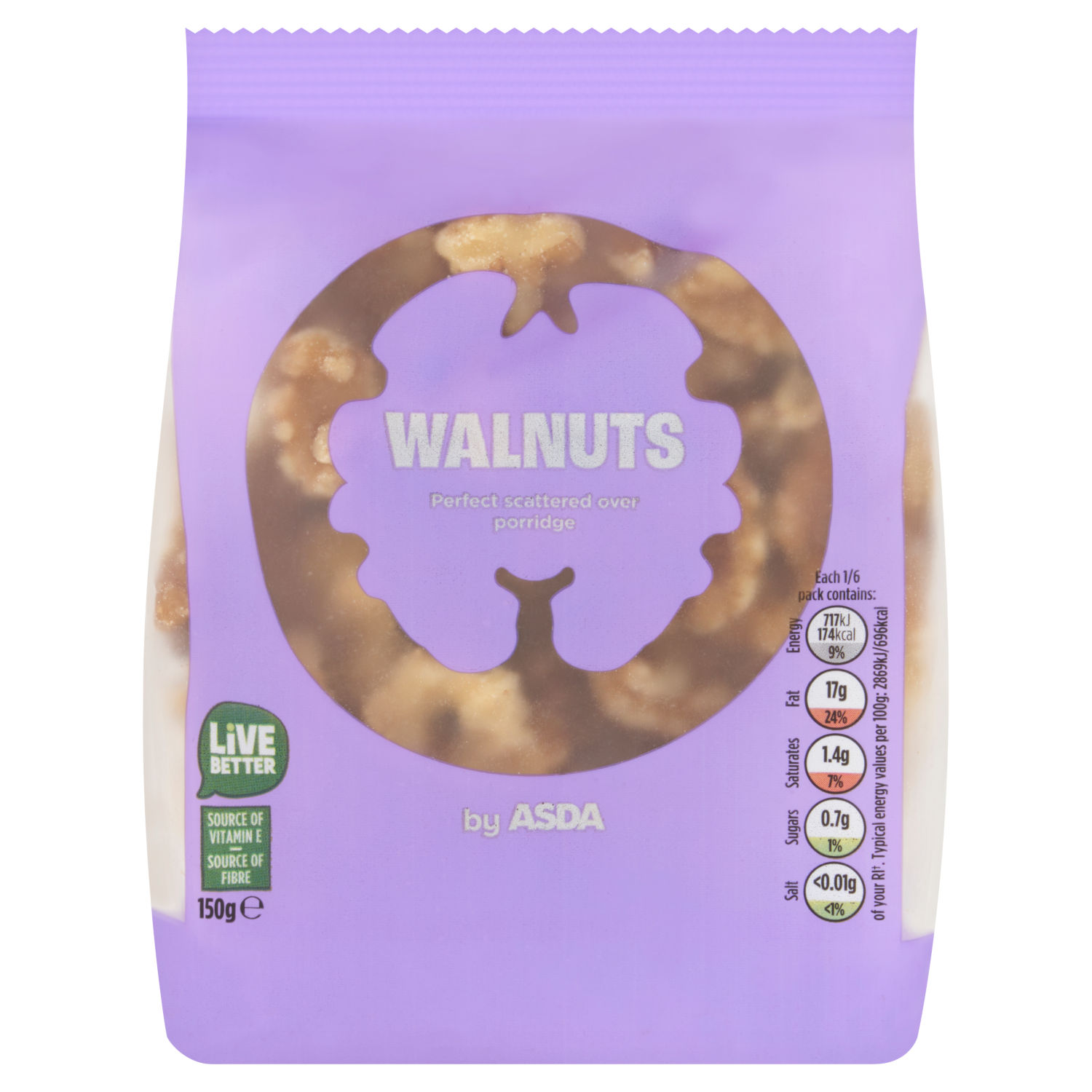 ASDA Walnuts Shelled Nuts 150g