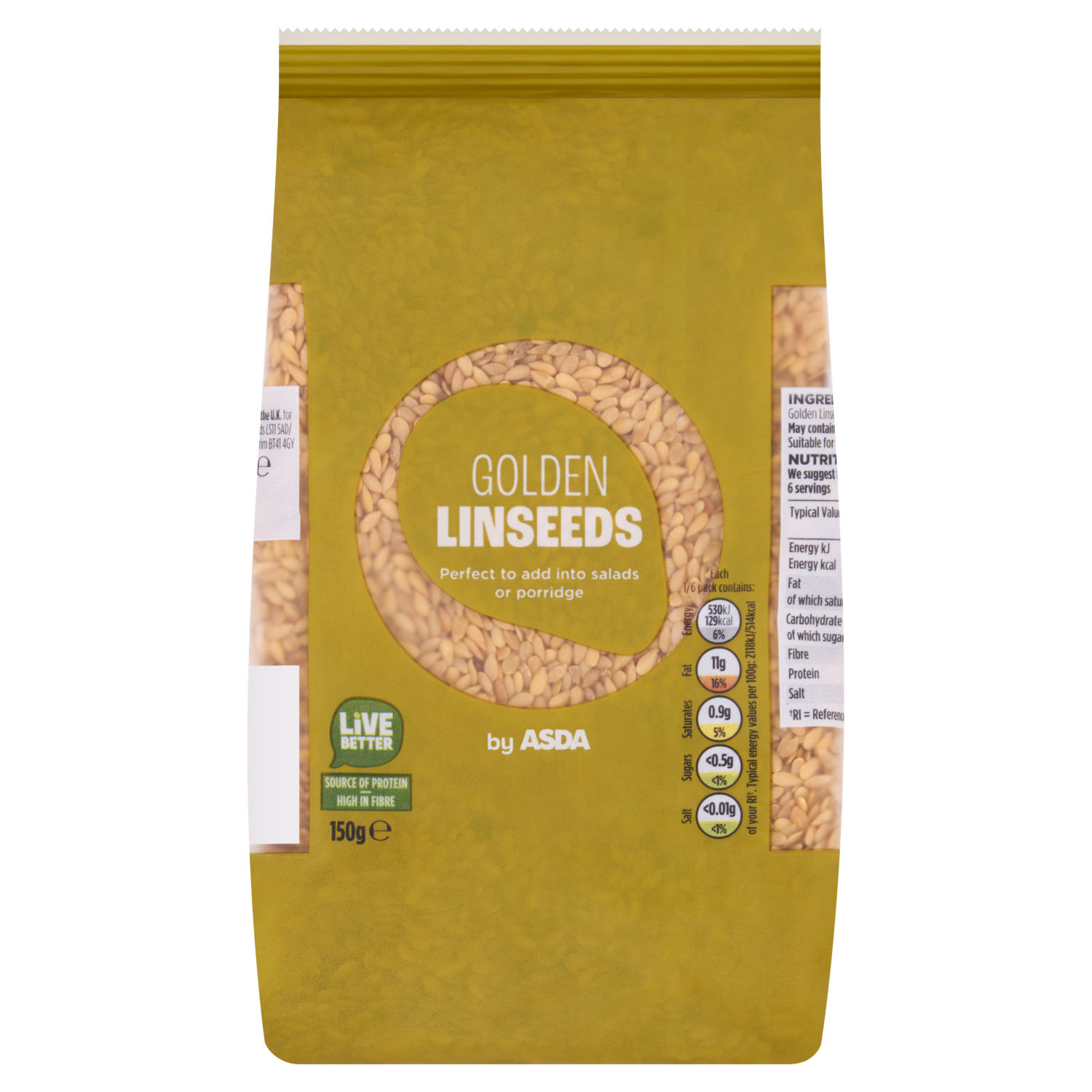 ASDA Golden Linseeds Flax Seeds 150g