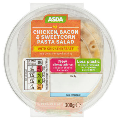 Asda Chicken, Bacon & Sweetcorn Pasta Salad
