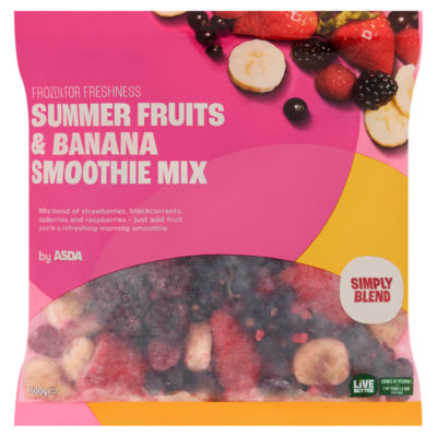 ASDA Summer Fruits & Banana Smoothie Mix 500g