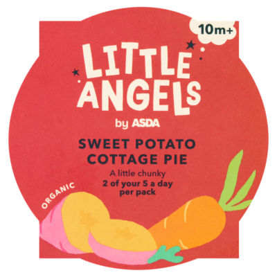 LITTLE ANGELS by ASDA Organic Sweet Potato Cottage Pie 10+m 190g
