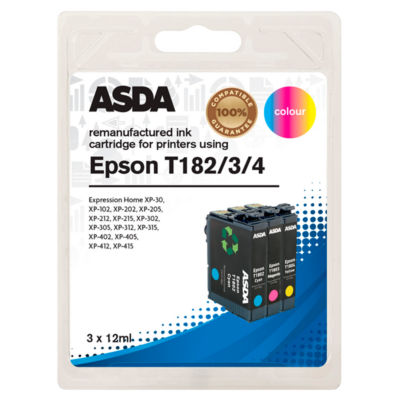 ASDA Epson T18 CMY Ink Cartridges