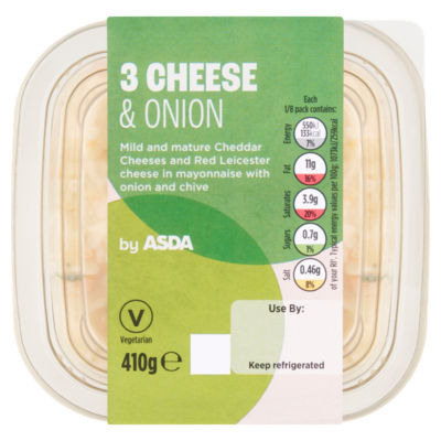 ASDA 3 Cheese & Onion 410g