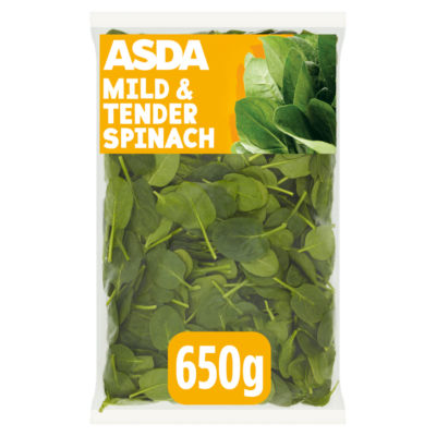 ASDA Mild & Tender Spinach 650g