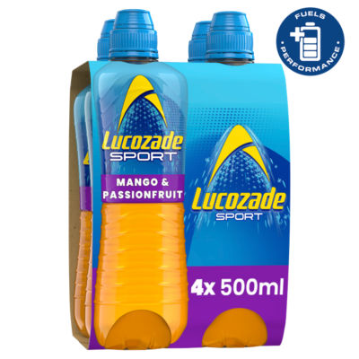 Lucozade Sport Drink Mango & Passion Fruit 4 x 500ml