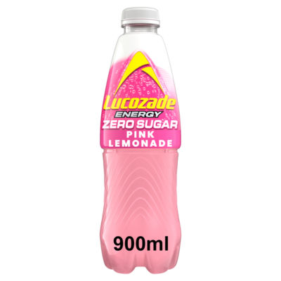 Lucozade Energy Zero Sugar Drink Pink Lemonade 900ml