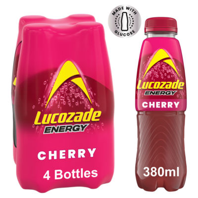 Lucozade Energy Drink Wild Cherry 4x380ml