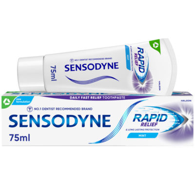 3 x Sensodyne Rapid Relief Toothpaste, Mint  75 ml.   Free Royal Mail Postage - Image 7
