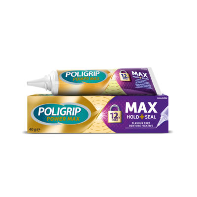 Poligrip Denture Adhesive, Max Hold And Seal, 40G