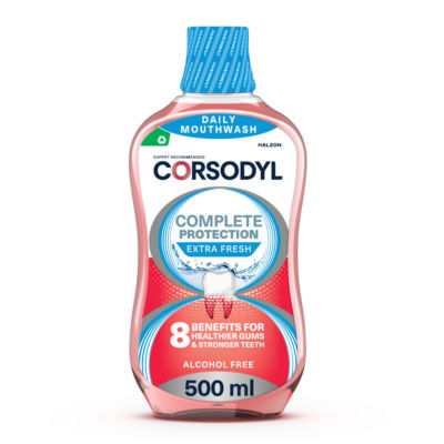Corsodyl Complete Protection Gum Care Mouthwash Extra Fresh 500 Ml