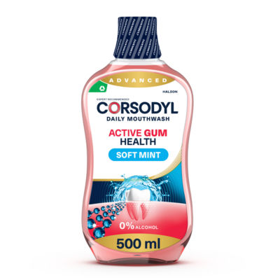 Corsodyl Active Gum Health Daily Mouthwash 500Ml