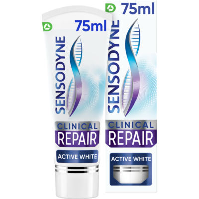 Sensodyne Clinical Repair Active White Sensitive Toothpaste, 75Ml