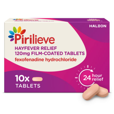Pirilieve Hayfever Relief Fexofenadine 120mg Tablets 10s