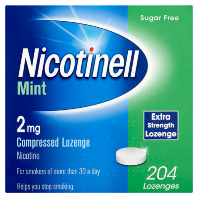 Nicotinell Nicotine Mint 2 mg Compressed 204 Lozenges - ASDA Groceries