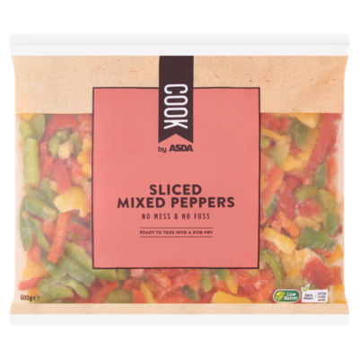 COOK by ASDA Cook Sliced Mixed Peppers 600g