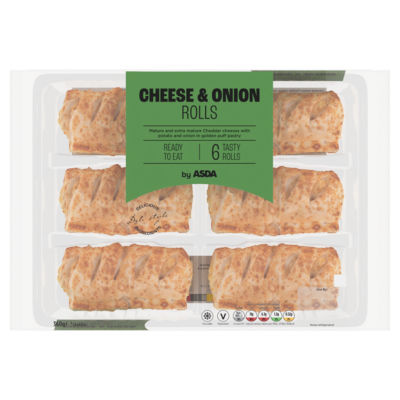ASDA Cheese & Onion Rolls 6 x 60g (360g)