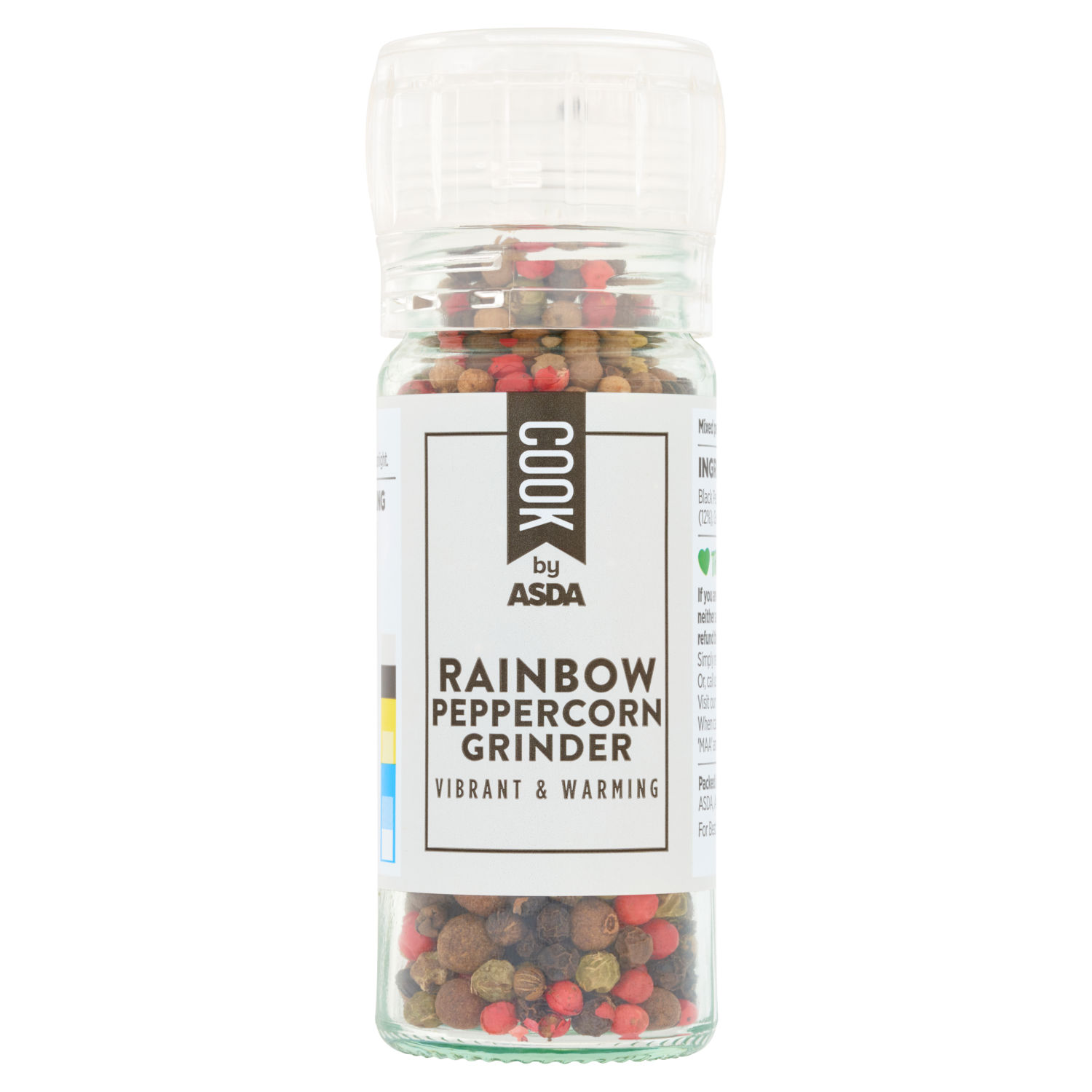 ASDA Cook Rainbow Peppercorn Grinder 40g