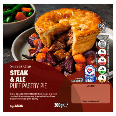 ASDA Steak & Ale Puff Pastry Pie 200g