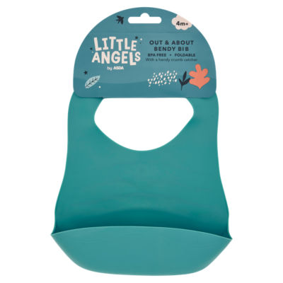 LITTLE ANGELS by ASDA Out & About Bendy Bib 4m+