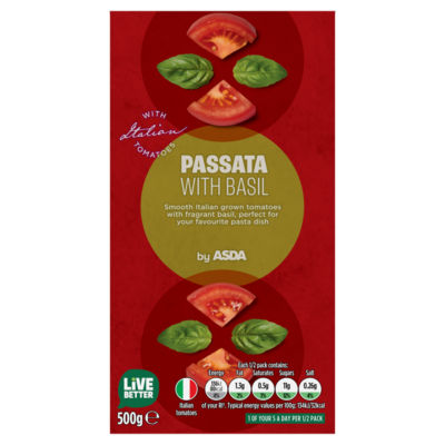 ASDA Passata with Basil 500g