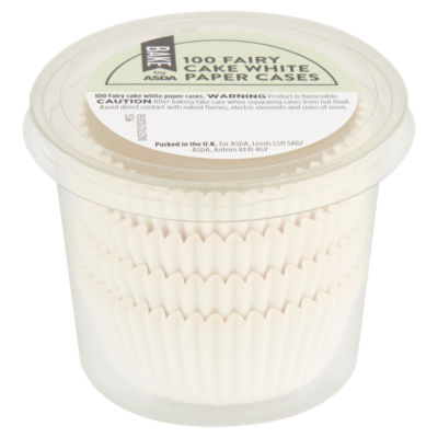 BAKE by ASDA BAKE by  100 Fairy Cake White Paper Cases