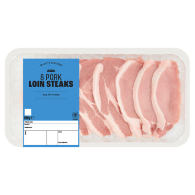 ASDA 8 Pork Loin Steaks 800g
