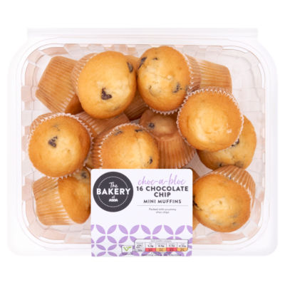 The BAKERY at ASDA The Bakery 16 Chocolate Chip Mini Muffins