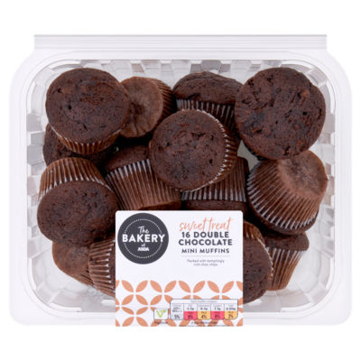 The BAKERY at ASDA 16 Double Chocolate Mini Muffins