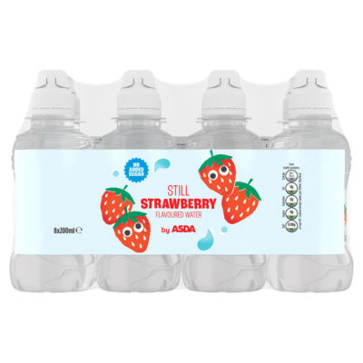 ASDA Still Strawberry Flavoured Water 8 x 200ml